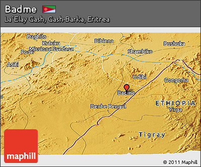 Physical Panoramic Map of Badme