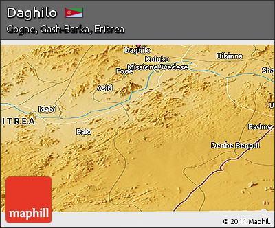 Physical Panoramic Map of Daghilo