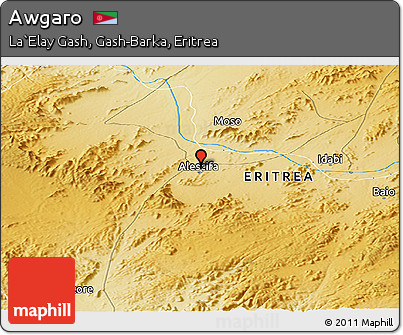 Physical Panoramic Map of Awgaro