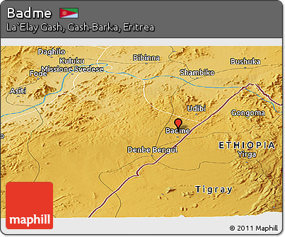 Physical Panoramic Map of Badme
