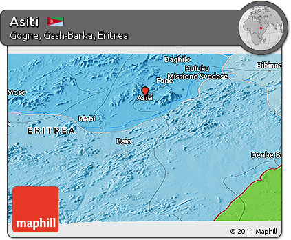 Political Panoramic Map of Asiti