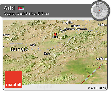 Satellite Panoramic Map of Asiti