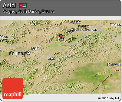 Satellite Panoramic Map of Asiti