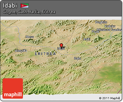 Satellite Panoramic Map of Idabi