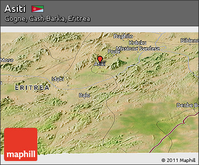 Satellite Panoramic Map of Asiti