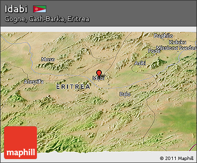 Satellite Panoramic Map of Idabi