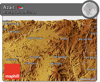 Physical 3D Map of Azait