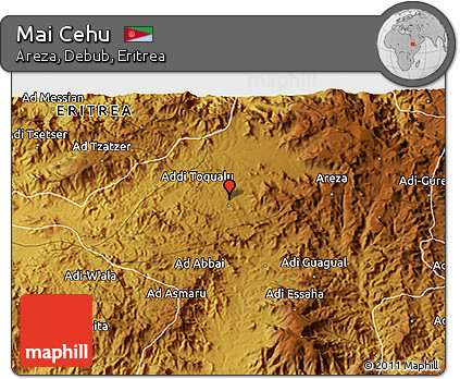 Physical 3D Map of Mai Cehu