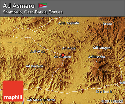 Physical 3D Map of Ad Asmaru