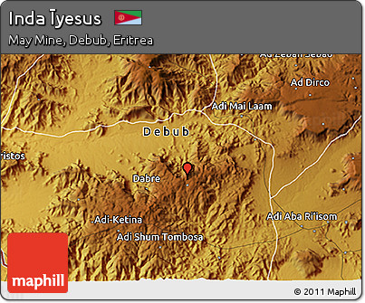 Physical 3D Map of Inda Īyesus