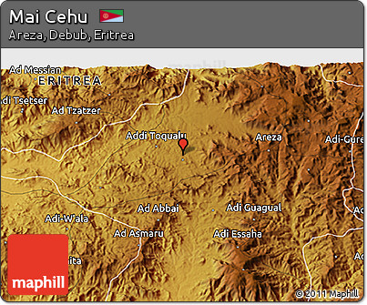 Physical 3D Map of Mai Cehu