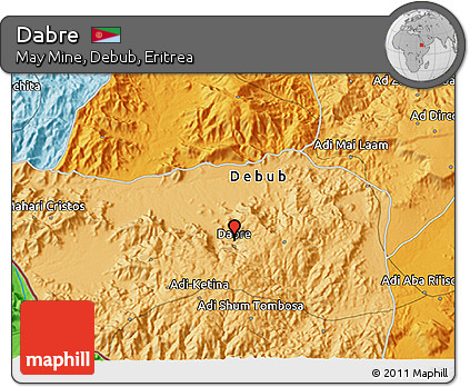 Political 3D Map of Dabre