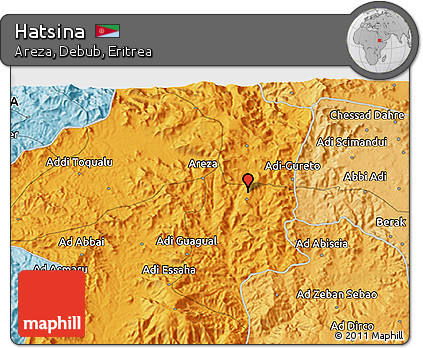 Political 3D Map of Hatsina
