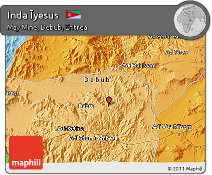 Political 3D Map of Inda Īyesus