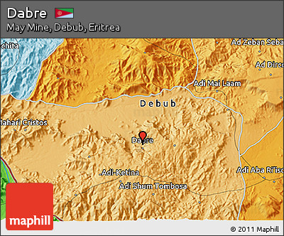 Political 3D Map of Dabre