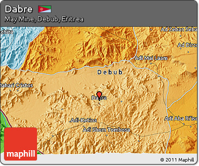 Political 3D Map of Dabre