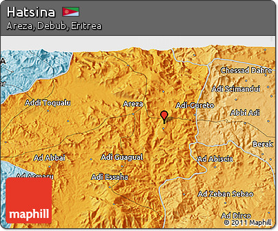 Political 3D Map of Hatsina