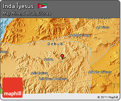 Political 3D Map of Inda Īyesus