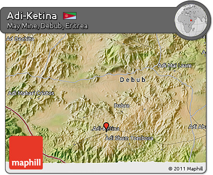 Satellite 3D Map of Adi-Ketina