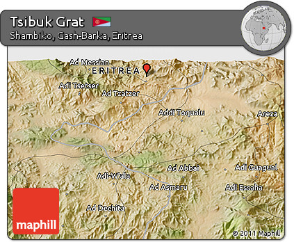 Satellite 3D Map of Tsibuk Grat