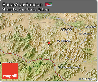 Satellite 3D Map of Enda-Aba-Simeon