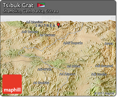 Satellite 3D Map of Tsibuk Grat