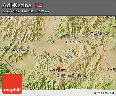 Satellite 3D Map of Adi-Ketina