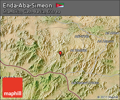 Satellite 3D Map of Enda-Aba-Simeon