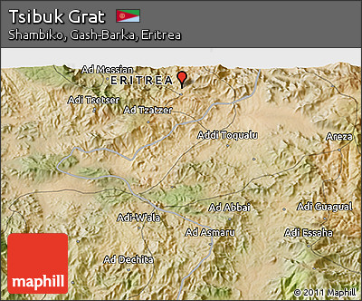 Satellite 3D Map of Tsibuk Grat