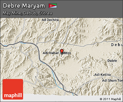 Shaded Relief 3D Map of Debre Maryam