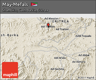 Shaded Relief 3D Map of May-Mefals