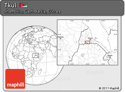 Blank Location Map of Tkul