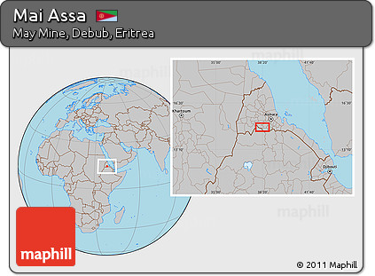Gray Location Map of Mai Assa