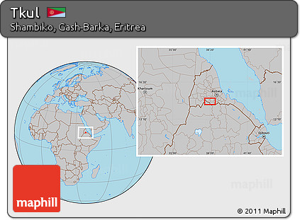 Gray Location Map of Tkul