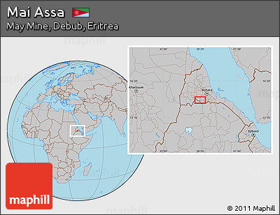 Gray Location Map of Mai Assa