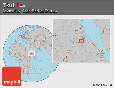 Gray Location Map of Tkul