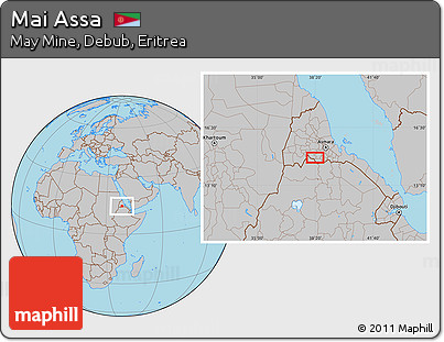 Gray Location Map of Mai Assa