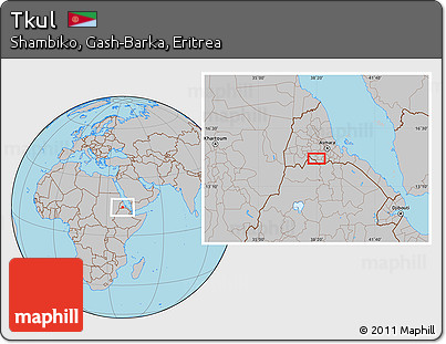 Gray Location Map of Tkul