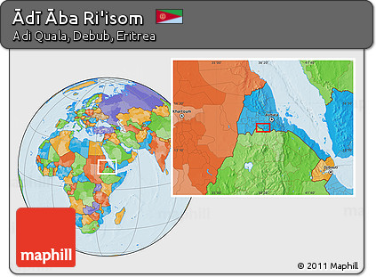 Political Location Map of Ādī Āba Ri'isom