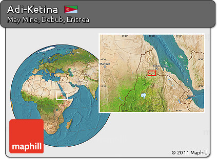 Satellite Location Map of Adi-Ketina