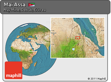 Satellite Location Map of Mai Assa