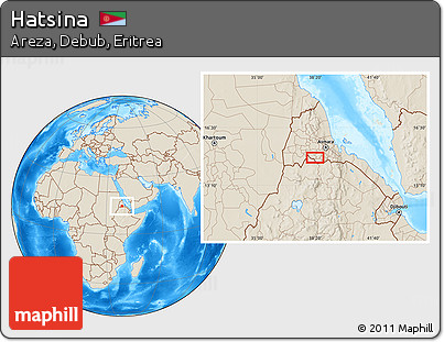 Shaded Relief Location Map of Hatsina
