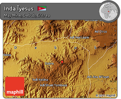 Physical Map of Inda Īyesus