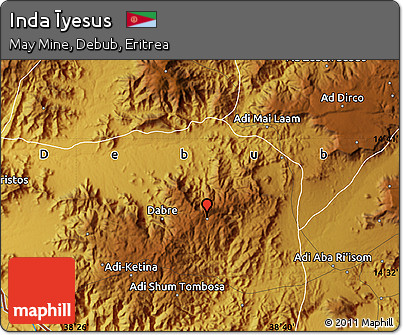 Physical Map of Inda Īyesus
