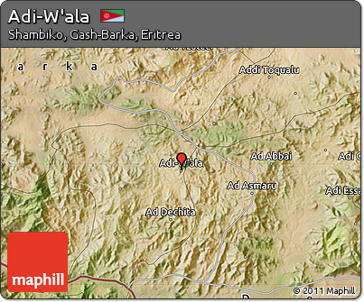 Satellite Map of Adi-W'ala