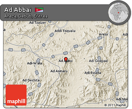 Shaded Relief Map of Ad Abbai