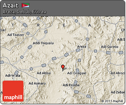 Shaded Relief Map of Azait