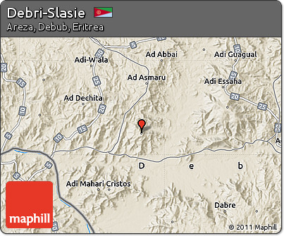 Shaded Relief Map of Debri-Slasie