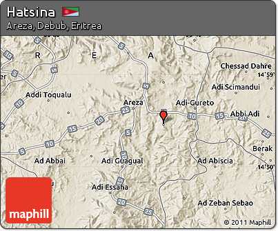 Shaded Relief Map of Hatsina