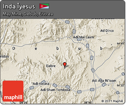 Shaded Relief Map of Inda Īyesus